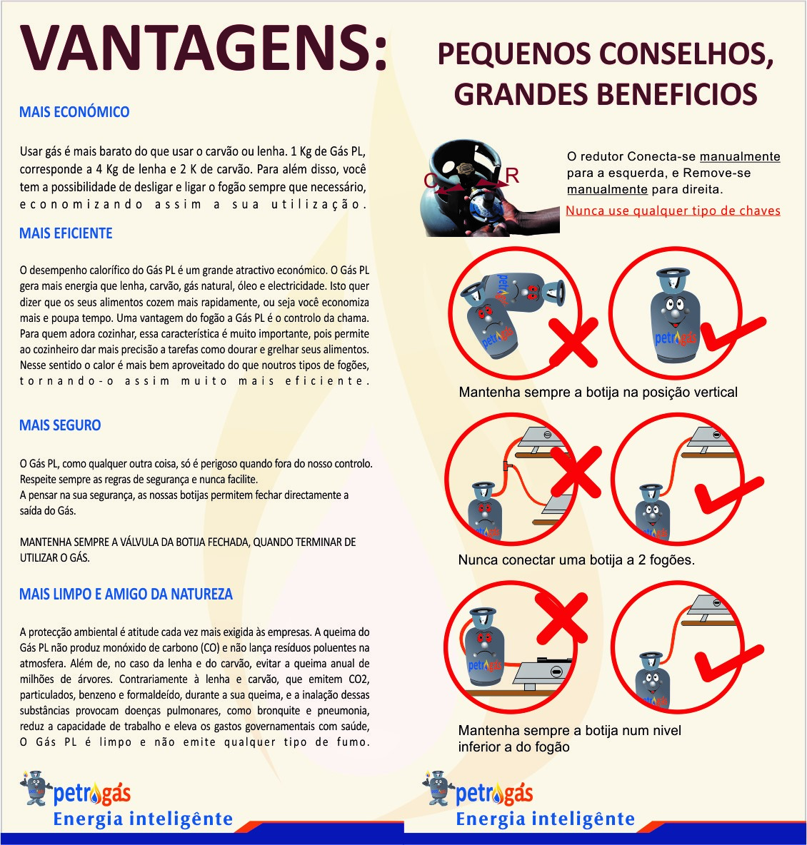 Segurança com gás doméstico